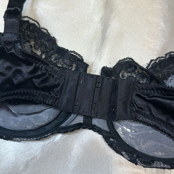 Vintage Lily of France Black Lace Bra 34c - Picture 4 of 6